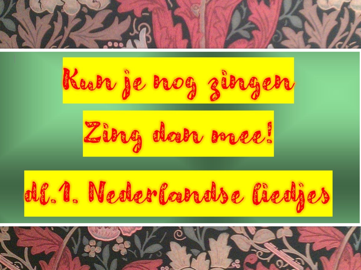 Kun je nog zingen, zing dan mee!! Deel 1. Allerlei Nederlandse liedjes